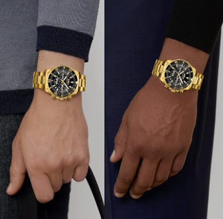Reloj dorado elegante para que las mujeres te vean más atractivo